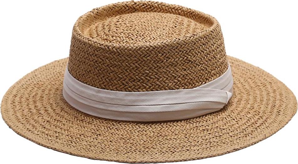 Womens Straw Hat Boater Sun Hat Foldable UV Protection Bucket Fedora Hats Cap
