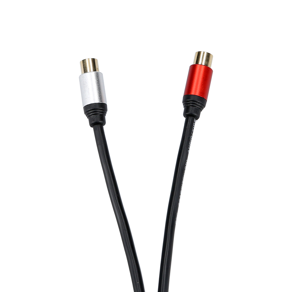 Cáp Âm Thanh 3.5mm Male Sang Kép Rca Female Âm Thanh Nổi Dây Cho Bộ Trộn Khuếch Đại SV 0,3m, Màu Đen