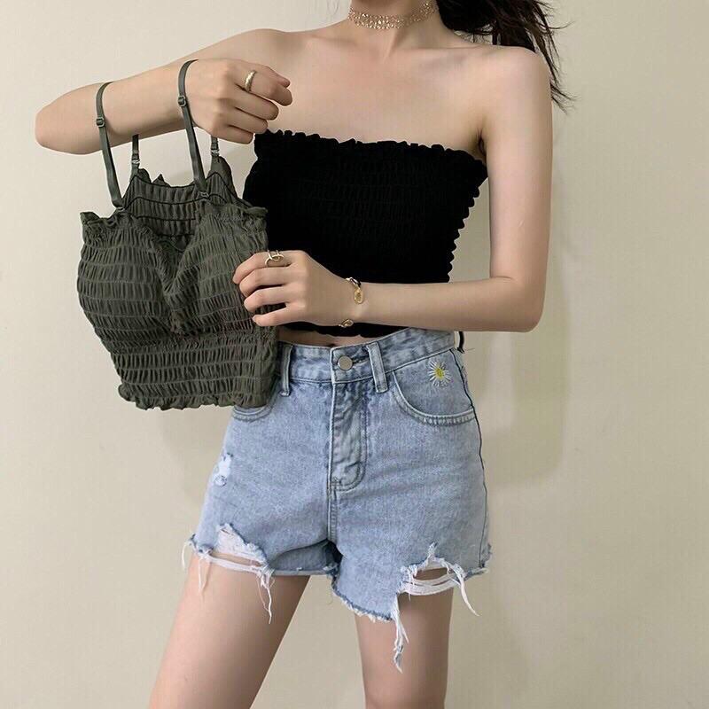 Áo 2 dây chun có đệm ngực dây điều chỉnh được