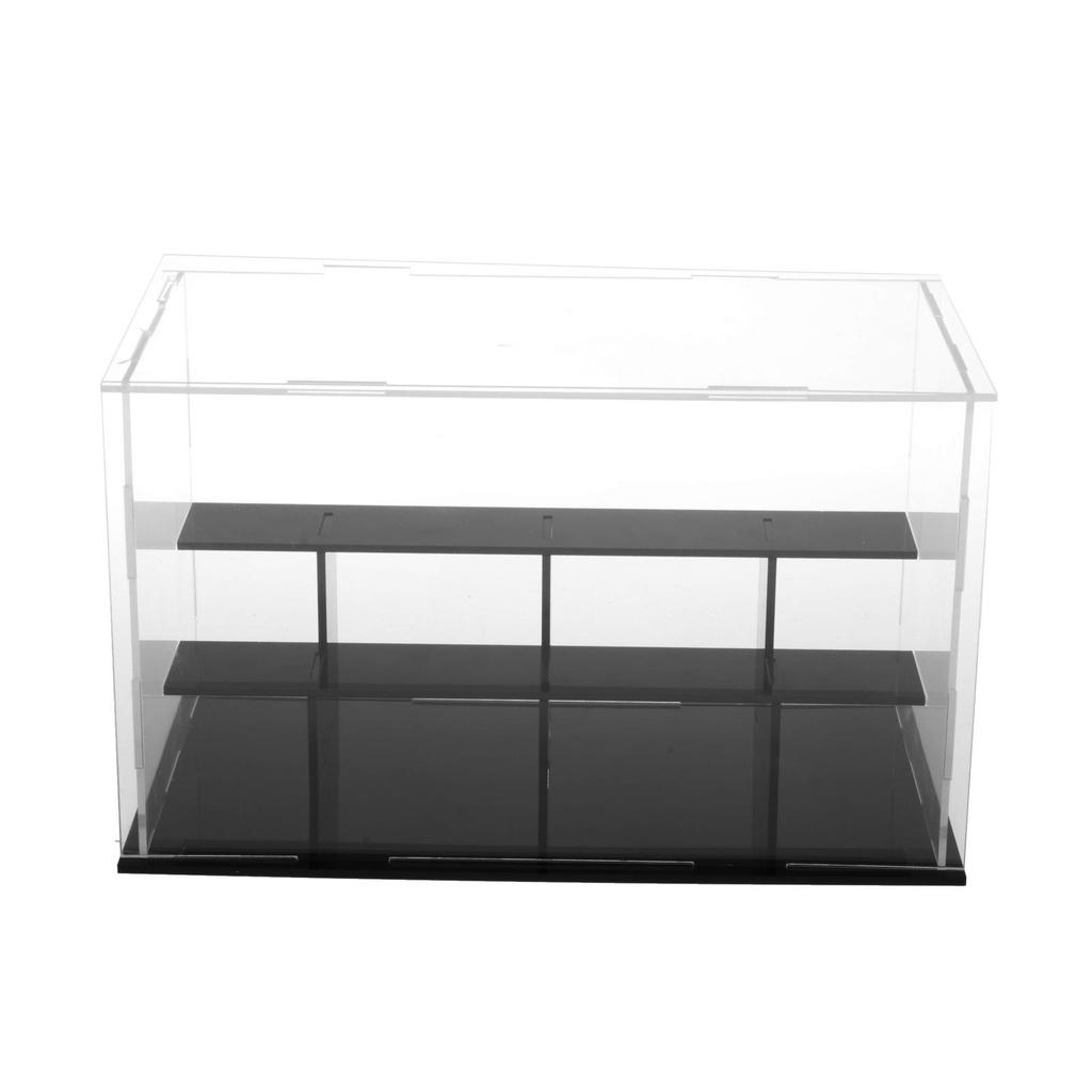 Kích thước 21 x 11 x 13 cm,Hộp Mica Trưng Bày Mô Hình 2 Tầng Chống Bụi Bẩn - Loại Lắp Ghép