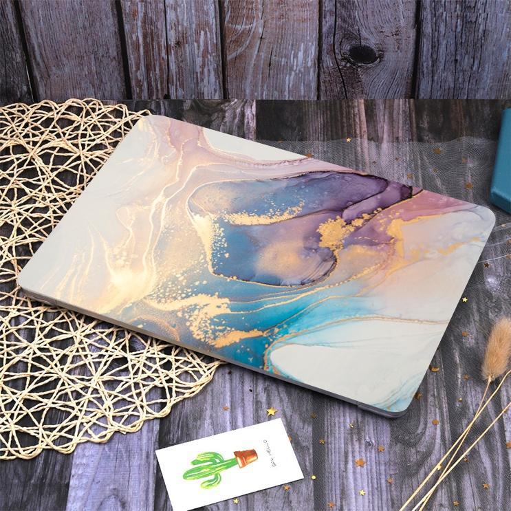 For macbook  Marble Print Hollow Logo Hard Case Pro 14 13 2021 2020 M1 Chip A2442 A2338 A2337 A2251 A2289 Air 13 A1932 A2159 A1466 A1706 A2179 A2289 A2251 A2141