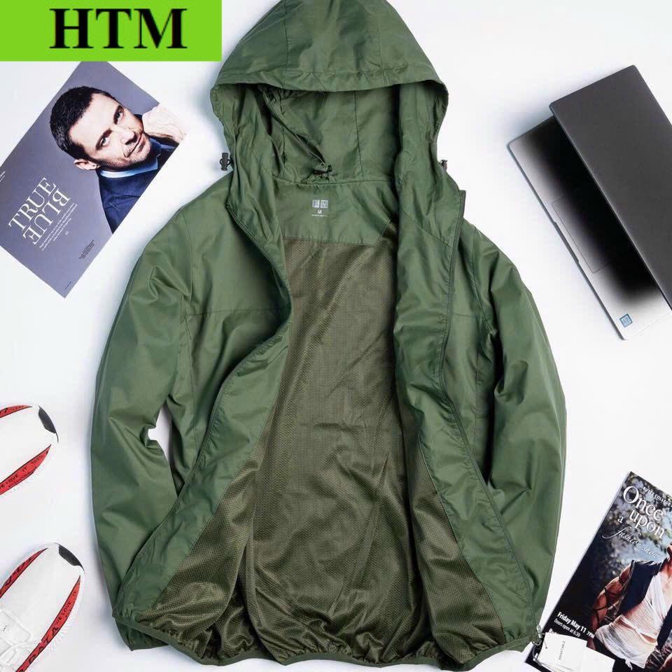 [HOT TREND] ÁO Khoác Dù Nam NỮ Chống Nước Cực Kì Tốt Có Kèm Chống Nắng HTM FASHION - Black