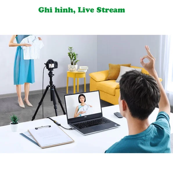 Card ghi hình HDMI sang USB 2.0, Type C live streaming 1080P Ugreen 40189 - Hàng chính hãng