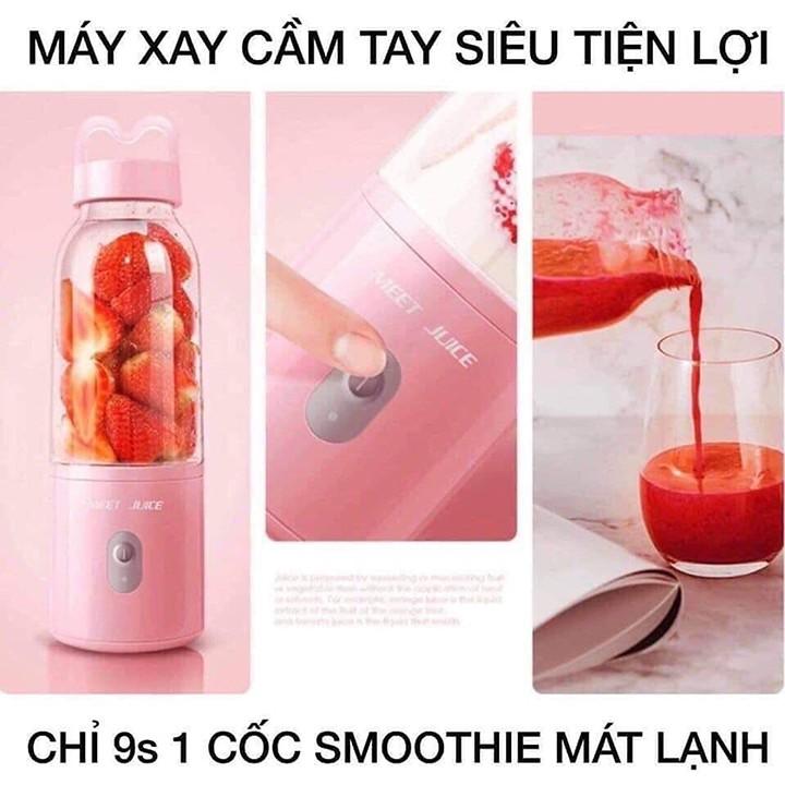 Máy xay sinh tố mini cầm tay, máy say hoa quả meet juice nhỏ gọn tiện lợi, đồ gia dụng