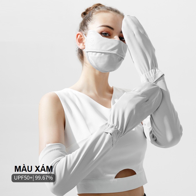 Găng tay chống nắng nữ Anasi LO32 dài tay | Xỏ ngón tiện lợi | Free size | Bao tay chống nắng lái xe