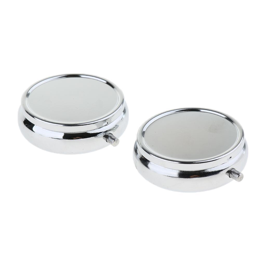 Mini Metal Pill Case, Pill Box，Travel Medicine Vitamin Organizer for Pocket or Purse（4 Pack)