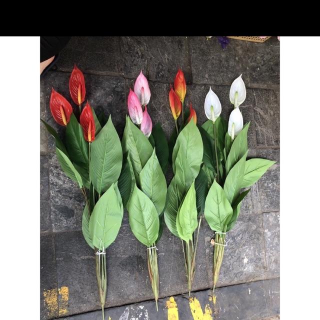 Cây giả - Cây lan ý bông đỏ