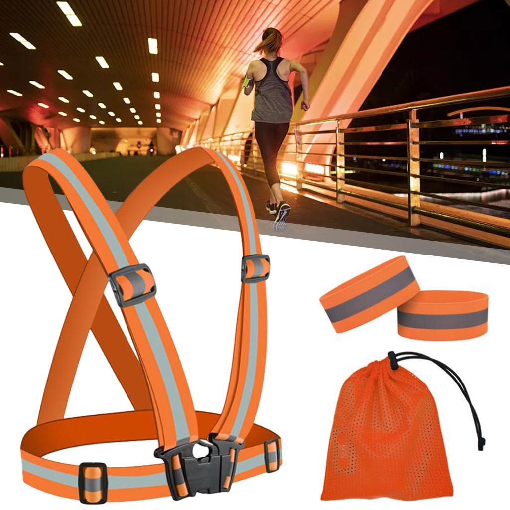 Elastic Running Reflective Vest Adjustable for Night Walking Cycling