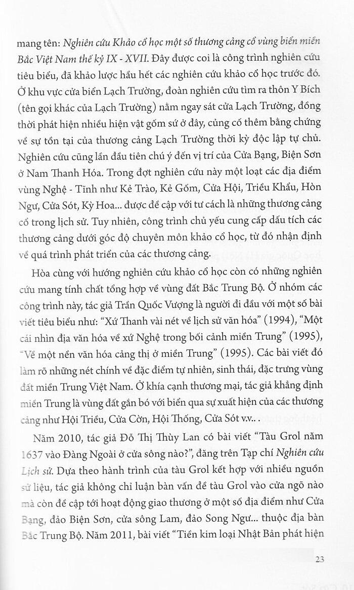 Các Thương Cảng Ven Biển Bắc Trung Bộ Thế Kỷ X - XIX