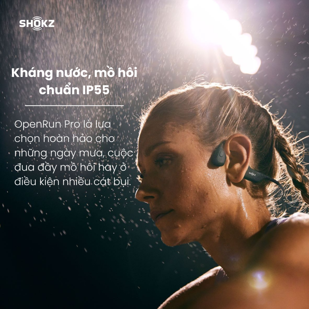 Tai Nghe Bluetooth Thể Thao Truyền Âm Thanh Qua Xương SHOKZ OPENRUN PRO S810 Màu Đen - Hàng chính hãng