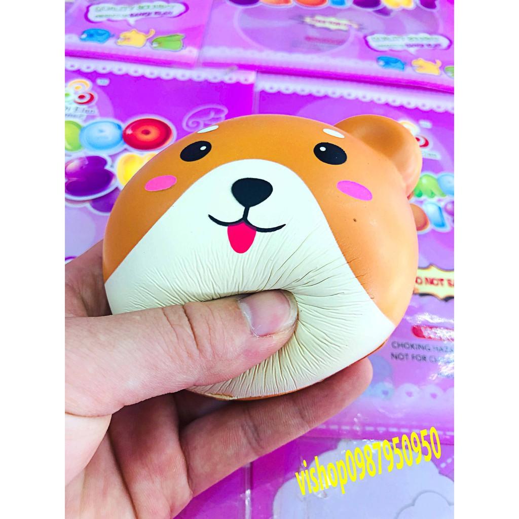 ĐỒ CHƠI SQUISHY MẶT GẤU VÀNG LÈ LƯỠI mã UED1 GZIPPER