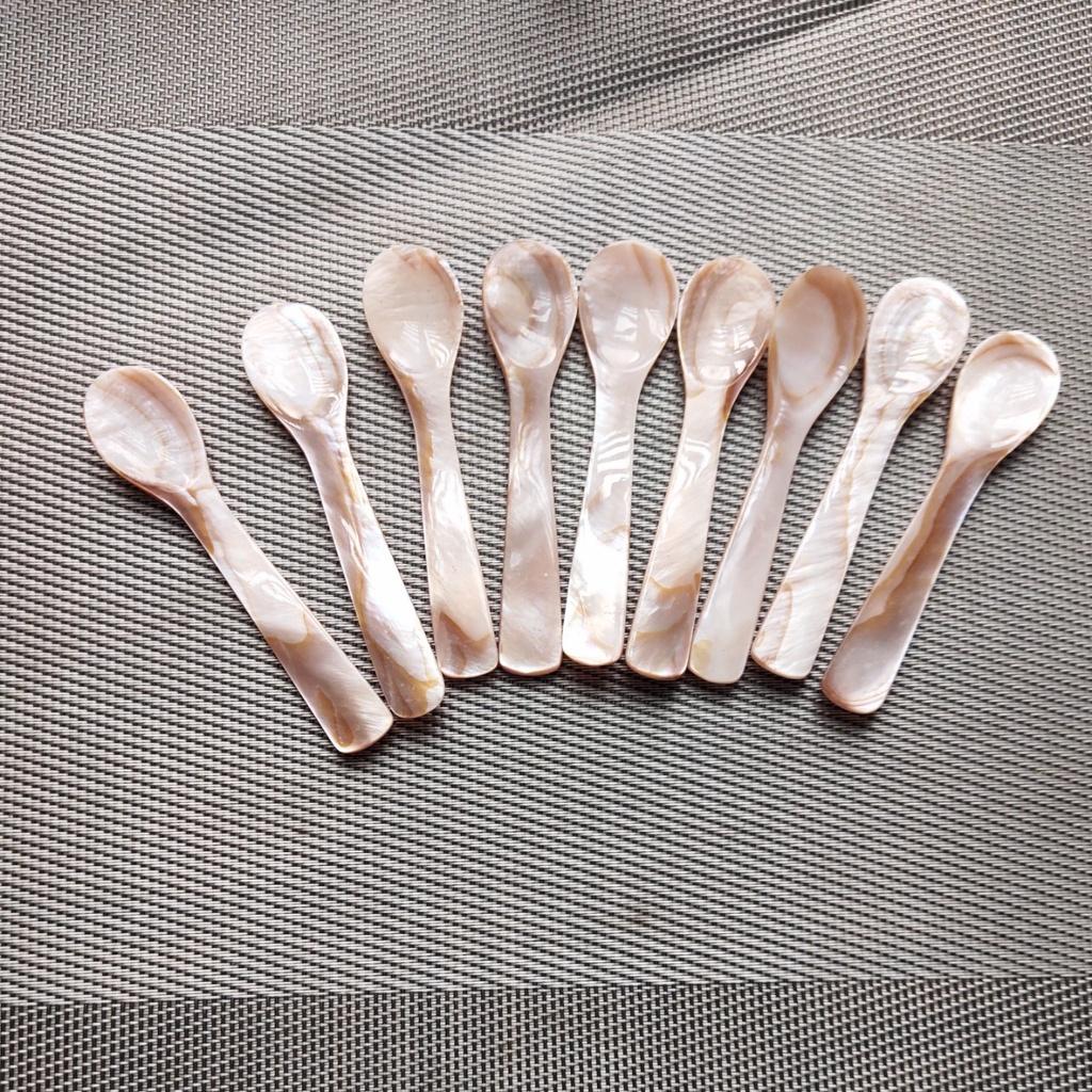 Thìa /Muỗng Trai Hồng Mini 10cm, Thìa Xúc Trứng Cá Hồi, Trứng Cua, Chụp Ảnh Trang Trí, Phụ Kiện Nhà Bếp, Khách Sạn