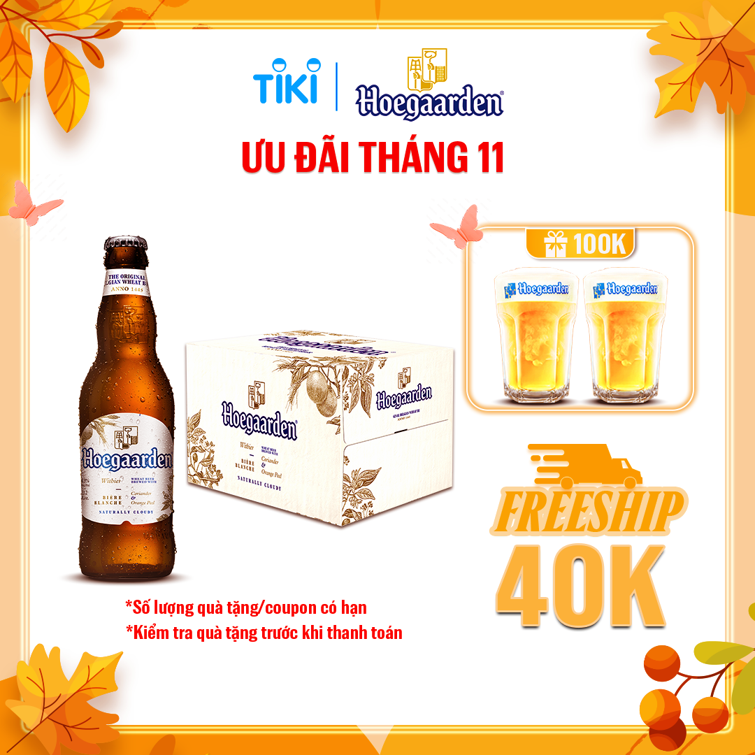 Thùng 24 Chai Bia Hoegaarden (330ml / Chai)