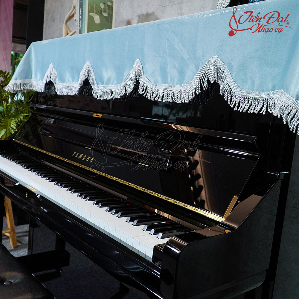 Khăn Phủ Đàn Piano Màu Xanh PASTEL, Họa Tiết Núi Đồi KU-029