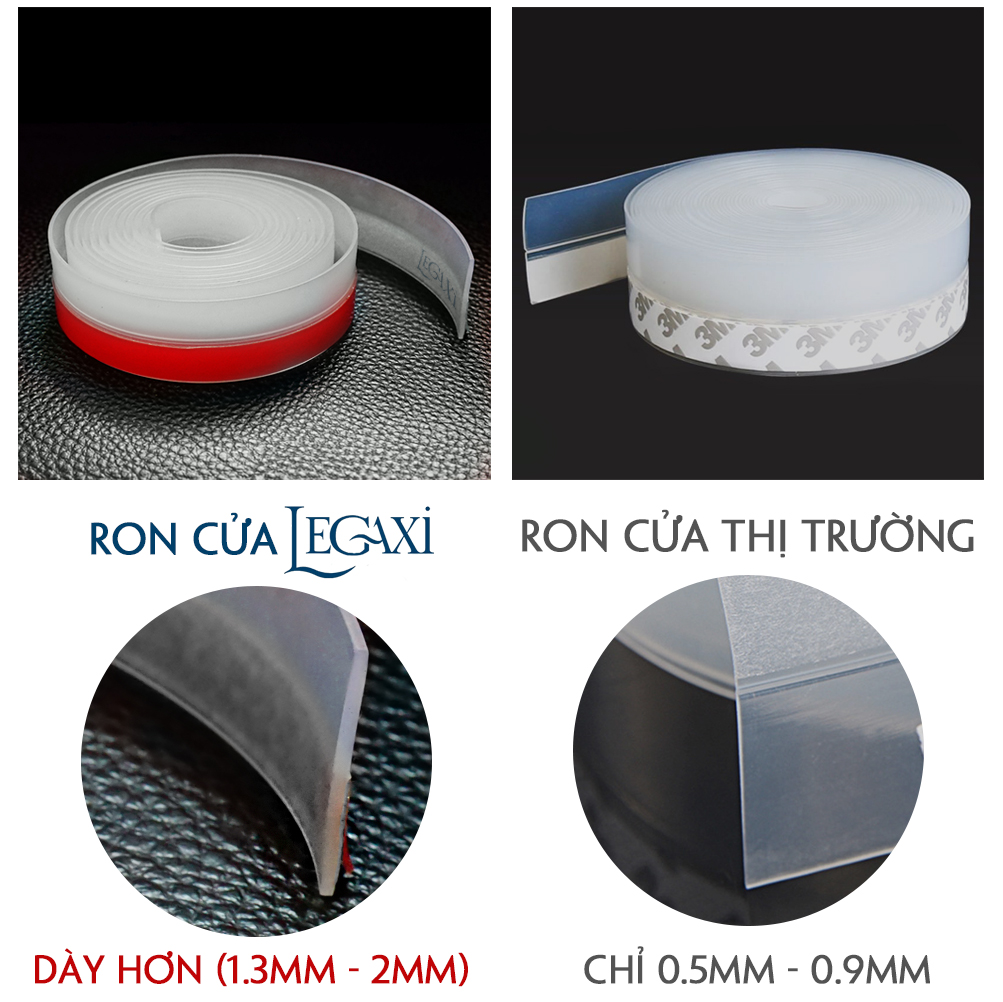 Ron Dán Chân Cửa Legaxi Keo Đỏ Cải Tiến Ngăn Bụi và Côn Trùng 25 35 45 60 110mm 