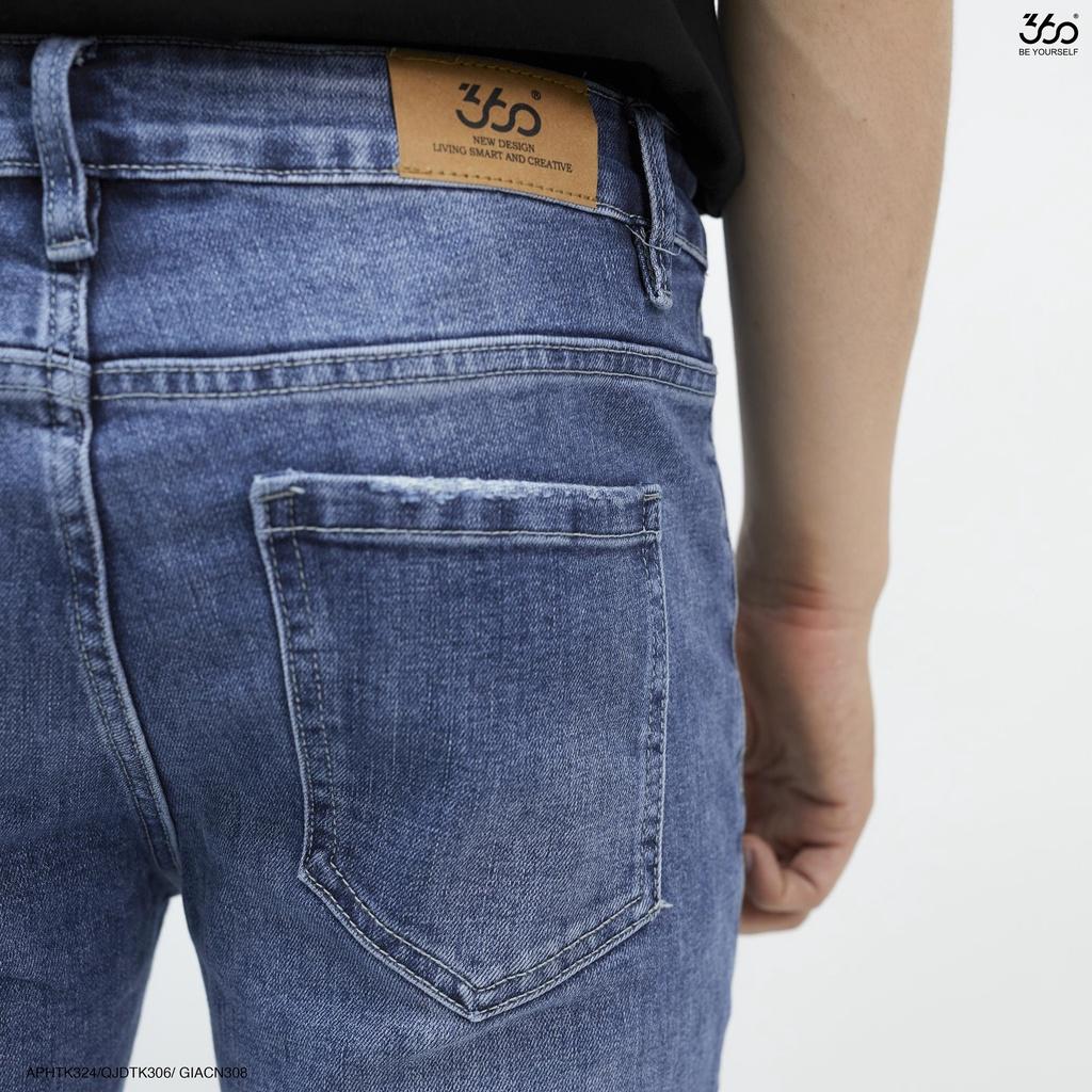 Quần jeans nam local brand 360 BOUTIQUE màu xanh navy - QJDTK306