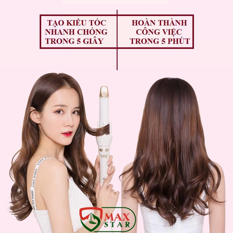 Máy uốn tóc tự động xoay 360 VIVID VOGUE thông minh cao cấp Máy làm xoăn tóc mini tự động