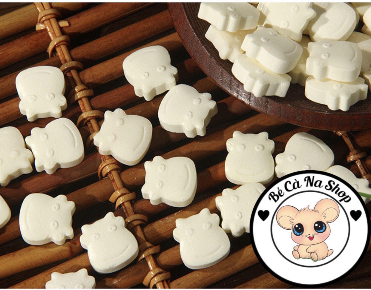 Sữa nén hình đầu bò cho hamster bé cà na