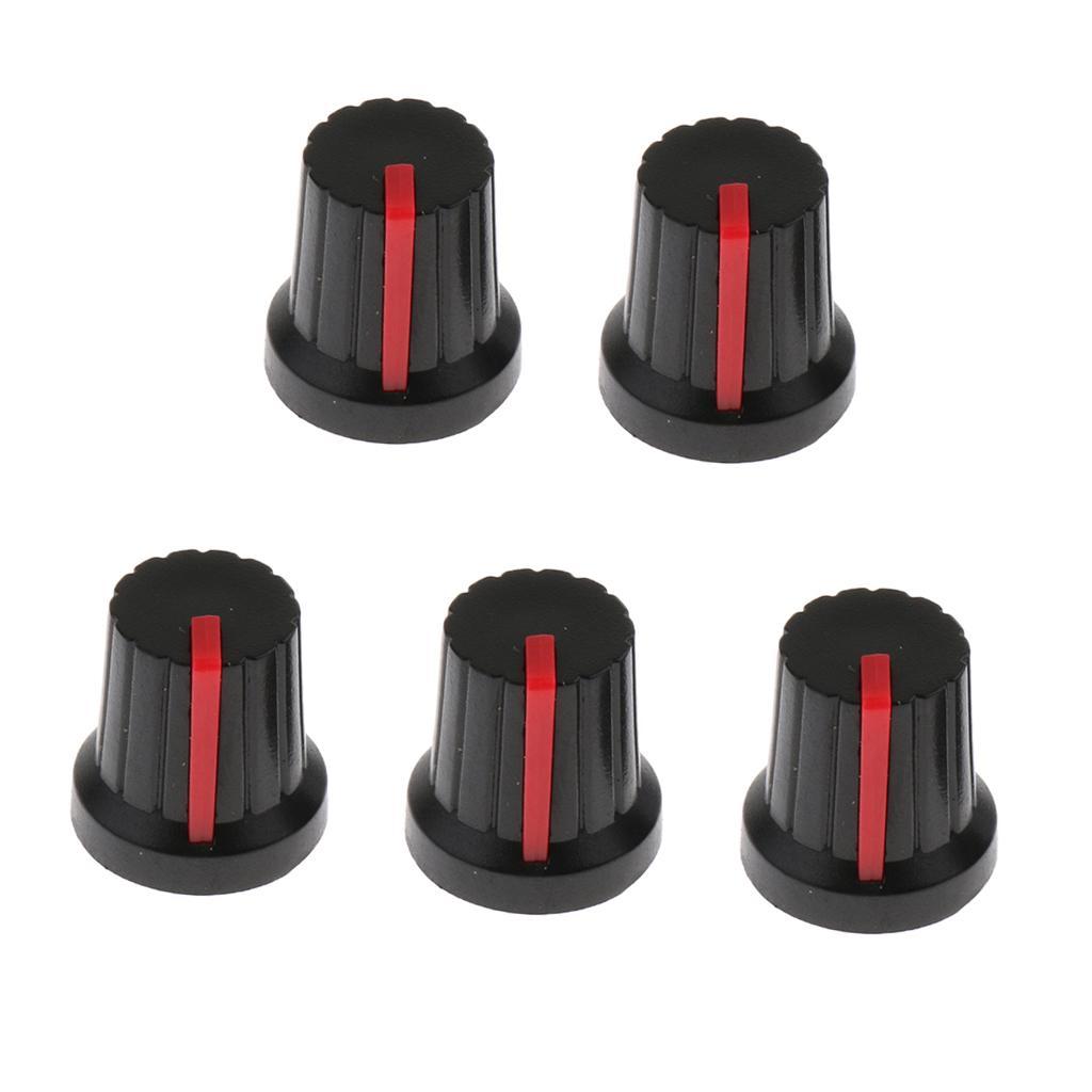 5pcs   Guitar Effect Pedal Knob Amp  Control Knobs black