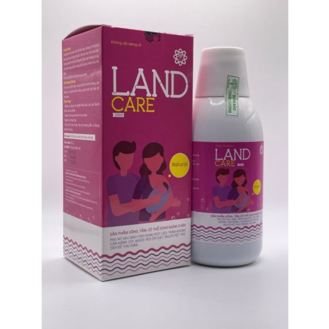 Dung Dịch Xông Tắm Sau Sinh LANDCARE Không Cần Kiêng Cử, Phục Hồi Sức Khỏe, Thư Giãn Hộp 02 Chai 250ml