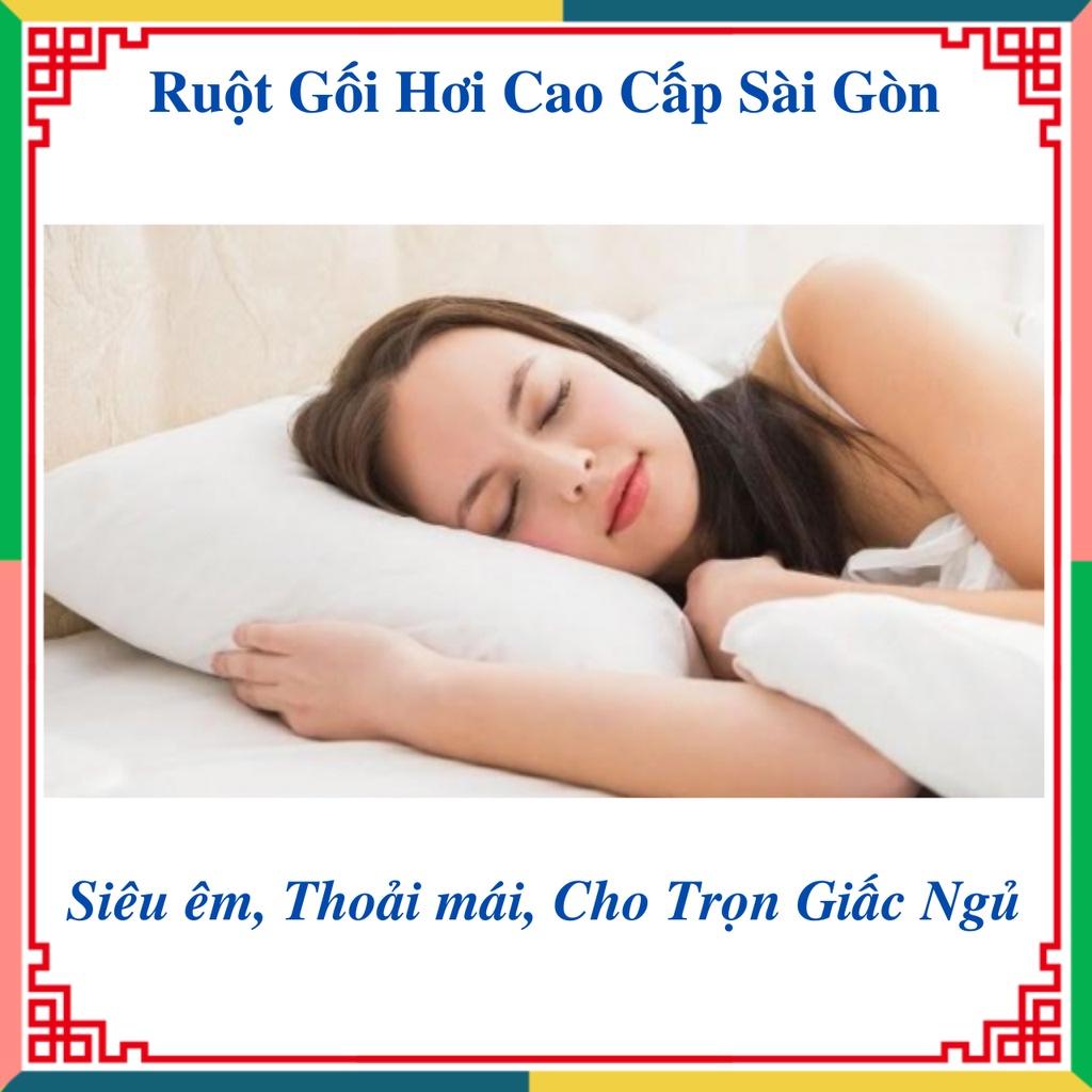 Ruột Gối Hơi Nằm Polly Cotton Trắng, Bộng Gòn Tinh Khiết