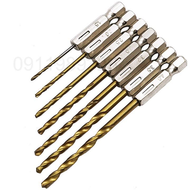 Bộ 13 mũi khoan HSS chuôi lục giác 1.5 - 6.5mm