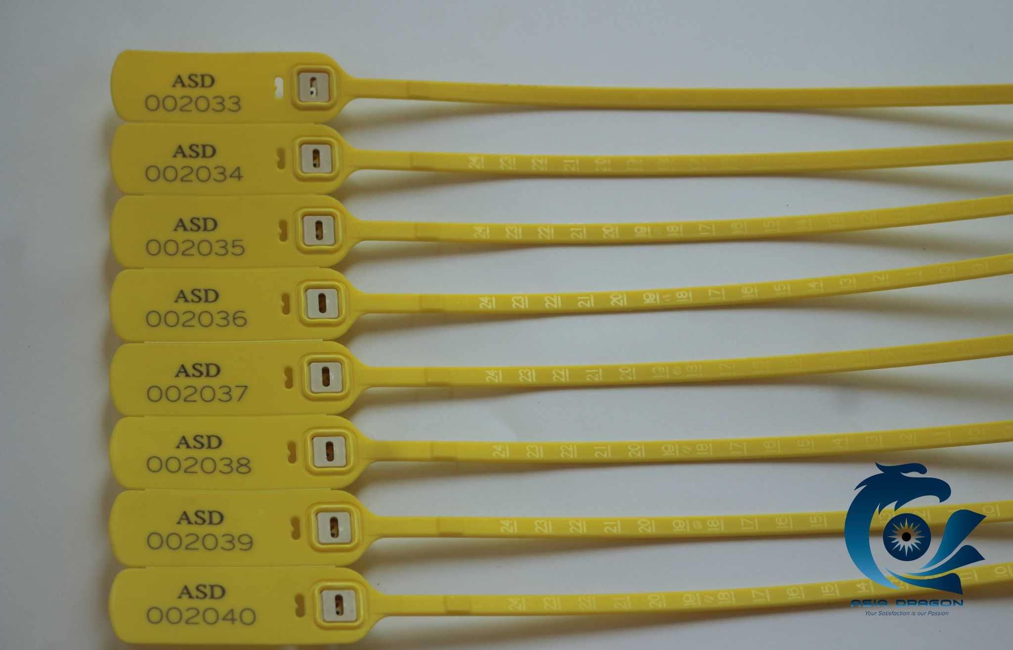 ASD011V - Seal khóa niêm phong xe tải bộ hàng hoá các loại 300 cái in sẵn số seri bất kì loại dài 40cm