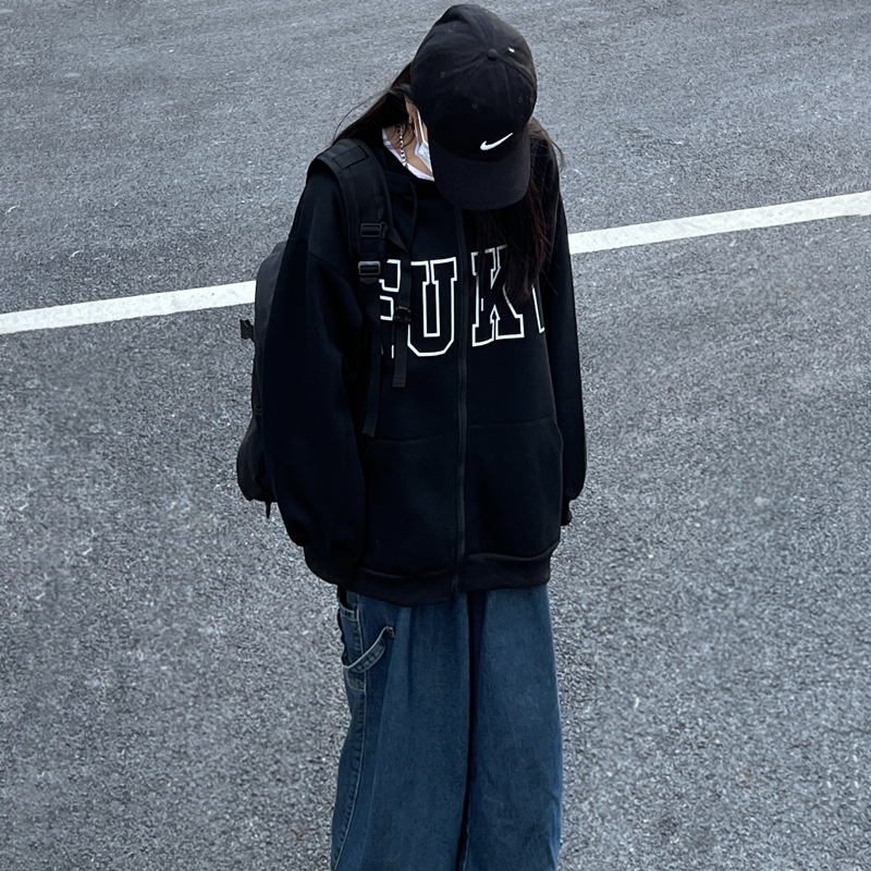 Áo khoác hoodie zip form rộng Yinxx, áo nỉ dây kéo nam nữ ulzzang HDZ808