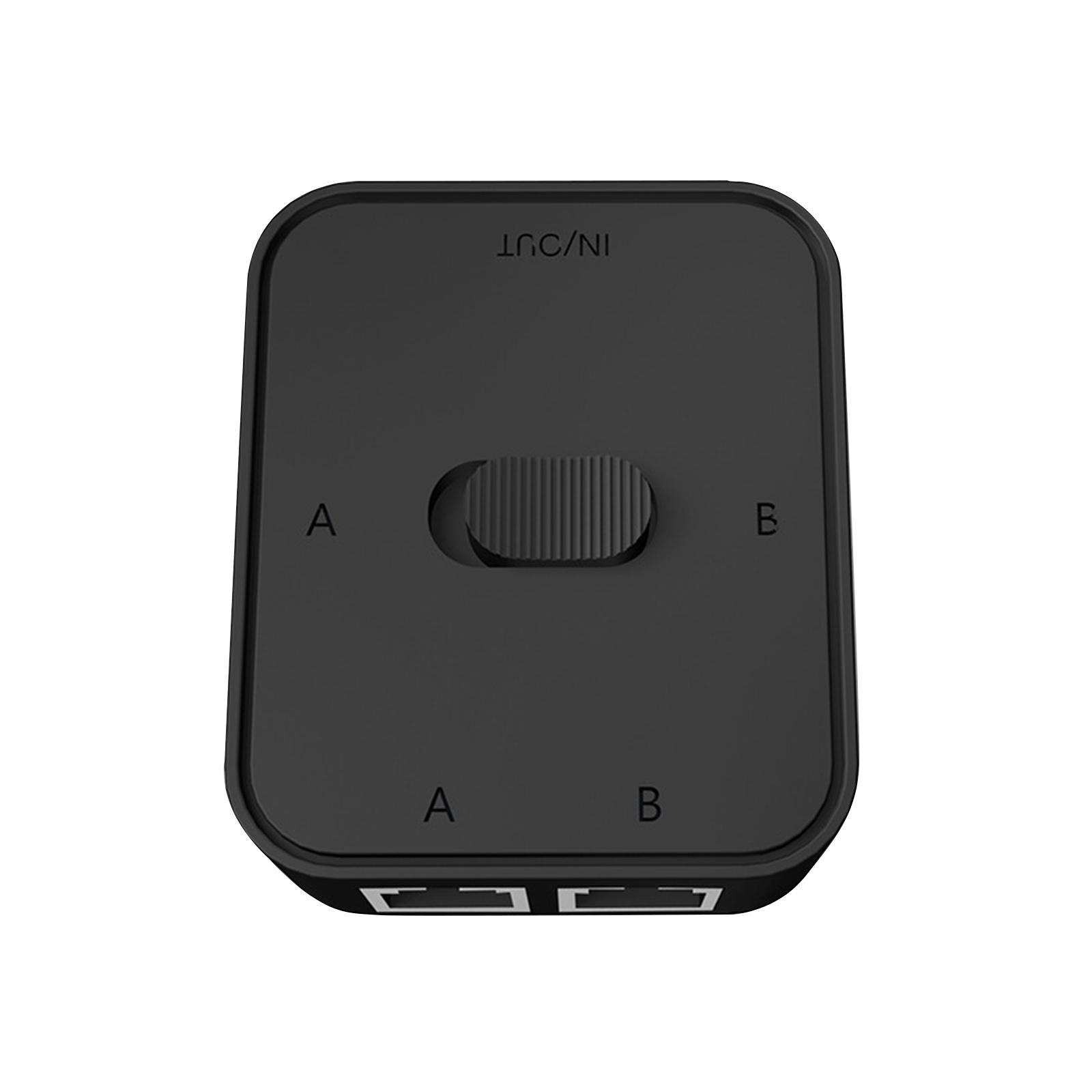Gigabit Network Switch 2 Port Portable LAN Hub for Computer