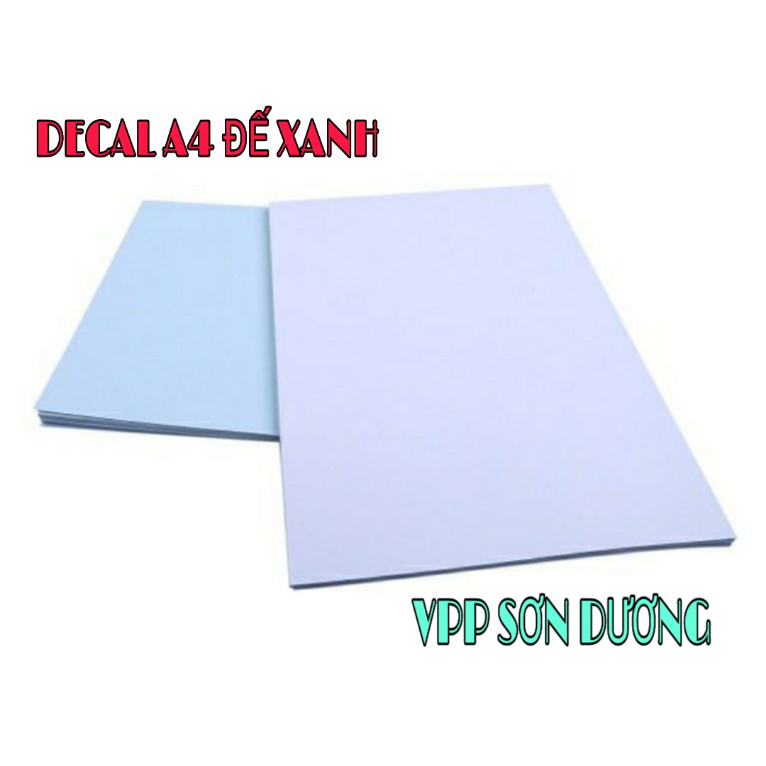Giấy Decal A4 Đế Xanh