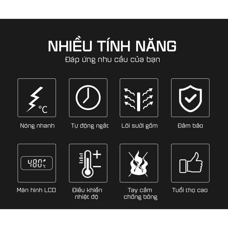 Mỏ Hàn Điều Chỉnh Nhiệt Độ 908DR 80W (Giao màu ngẫu nhiên)