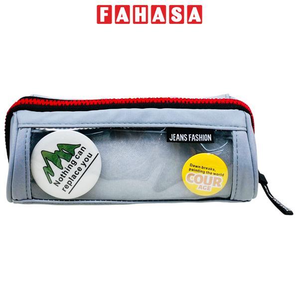 Bóp Viết Vải Kèm Huy Hiệu - Yipin 17857 - Màu Xám