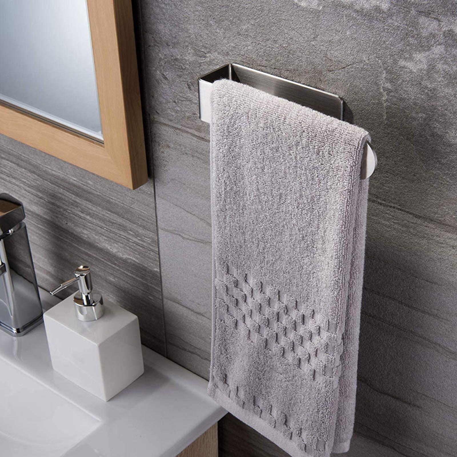 Towel Rack, Towel Shelf, Wall Mounted Storage Holder, Robe Hanger, Towel Bar, Towel Rail for Bathroom, Cabinet, Bedroom, Hotel