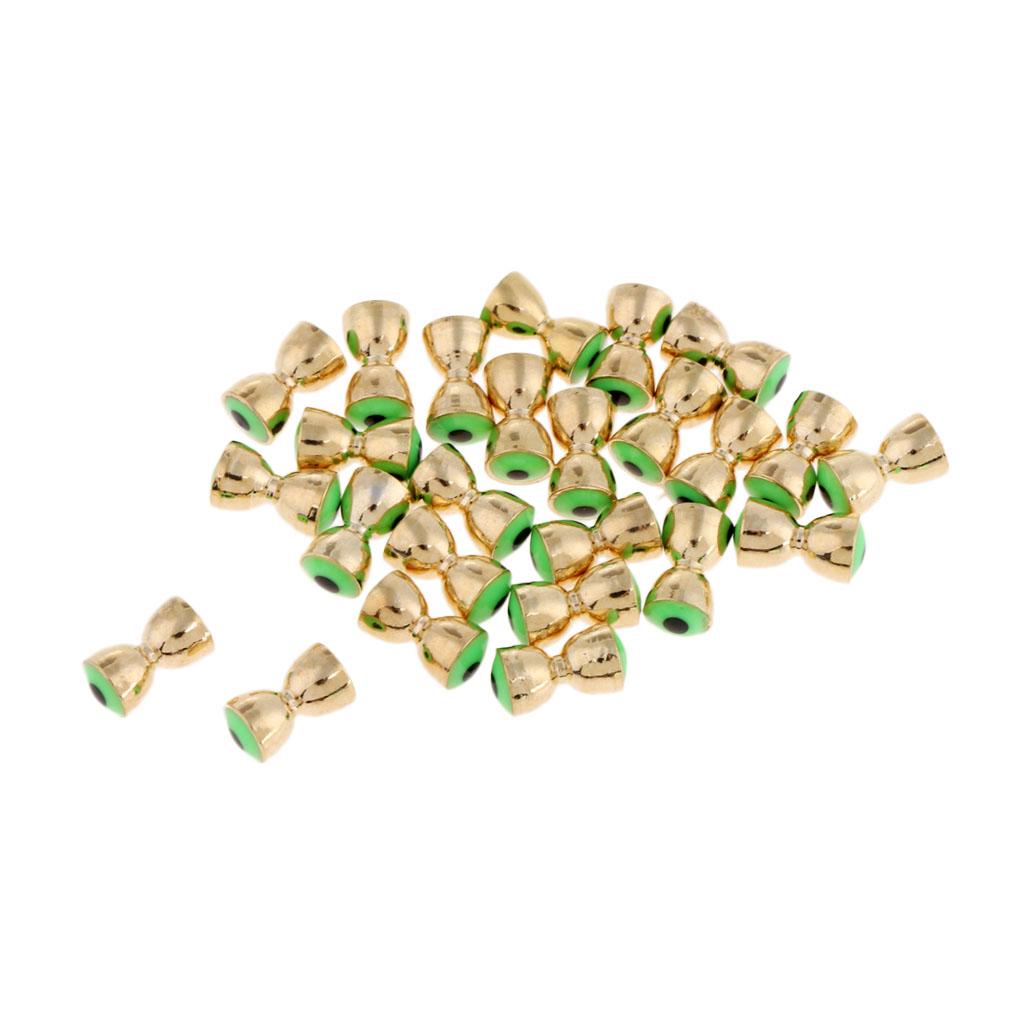 25Pcs Fly Tying Beads Brass Dumbbell Bead Eyes Fly Tying Materials