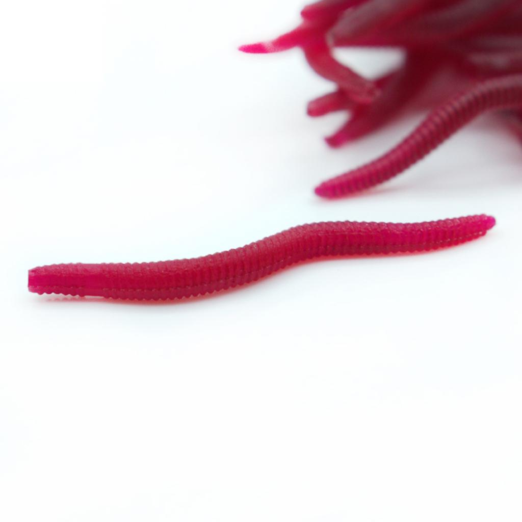 100pcs/pack  Fishing  Red Worm Fishing