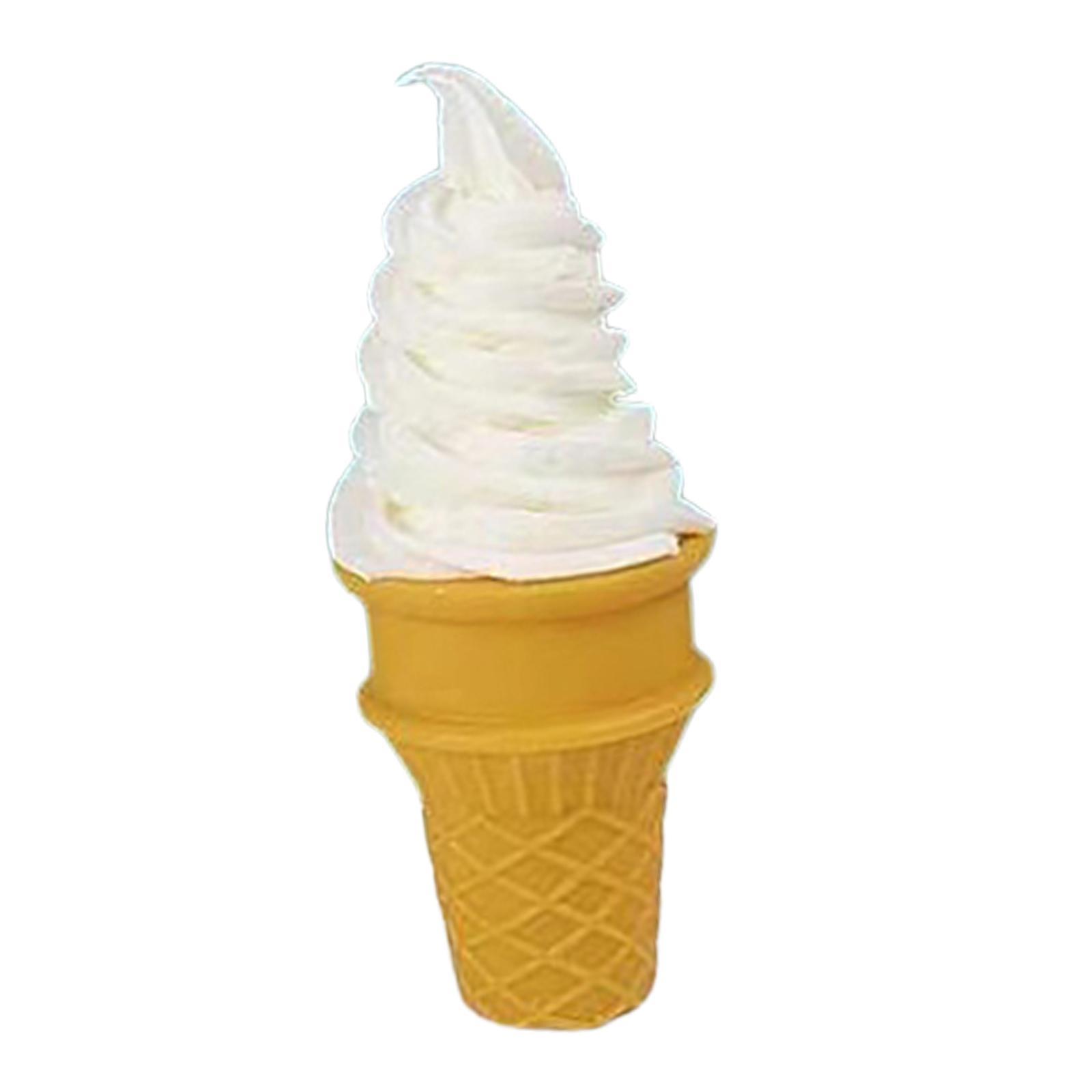 Fake Ice Cream Cone, Simulation Dessert Display Sample, Food Model Fake  Food Pretend Play for Sweet Dessert Photo Prop Desktop Decor