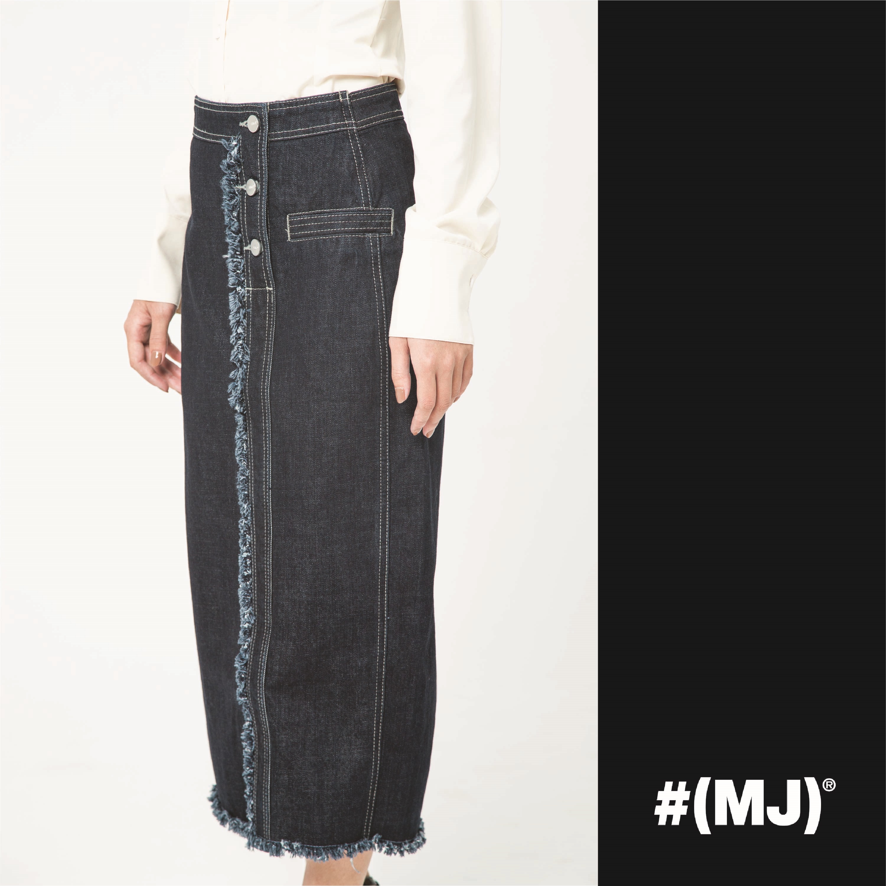 Chân váy jeans dài nữ thời trang MESSI WJT0175