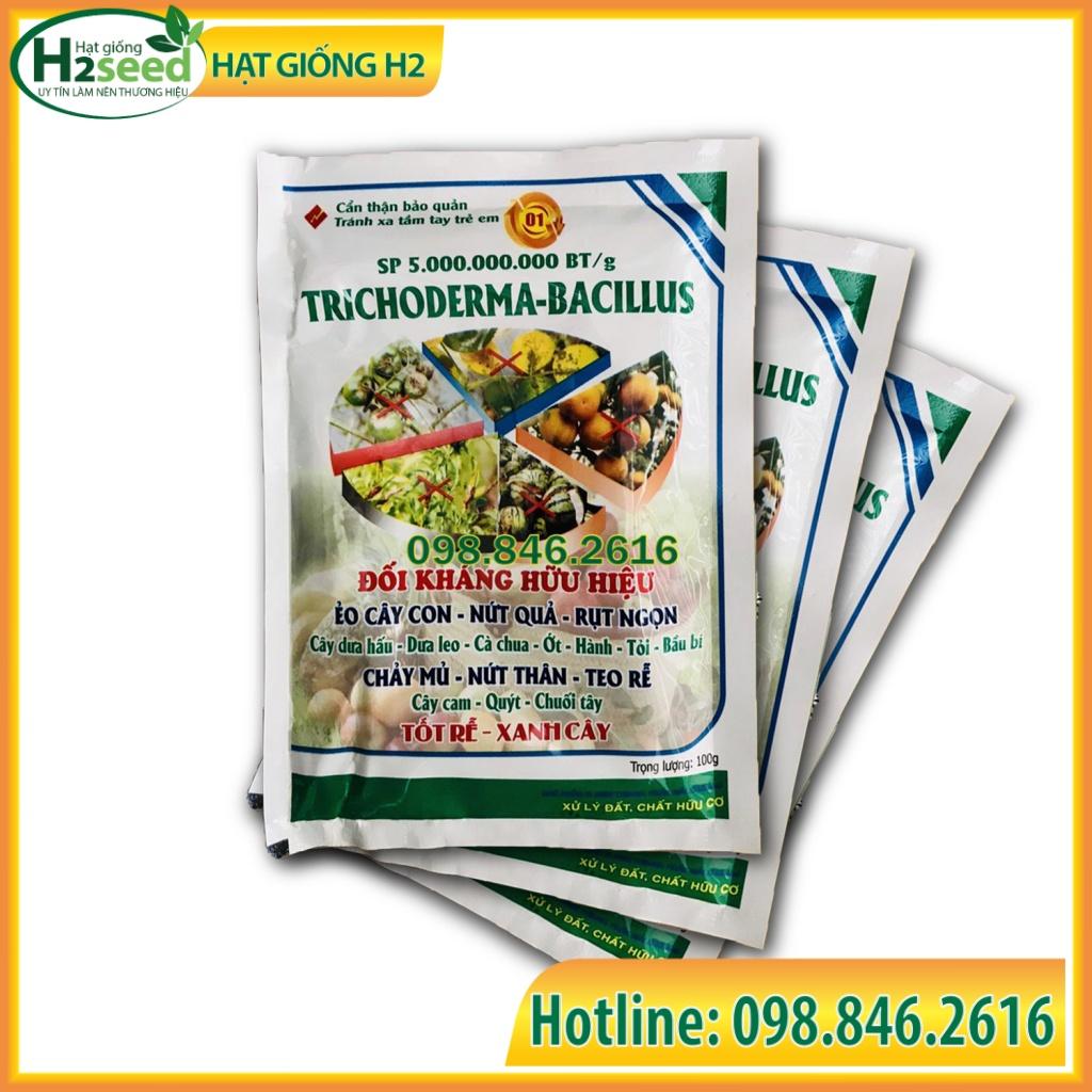 Chế phẩm vi sinh trichoderma 1 tỷ bảo tử chống thối rễ, tạo mùn đất, phân hủy hữu cơ - Hạt giống H2 seeds