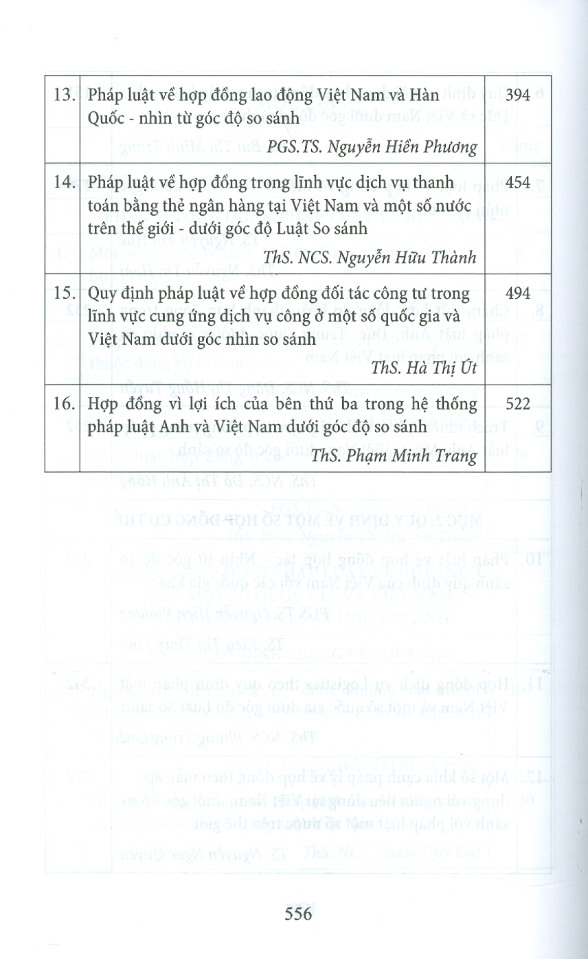 Pháp Luật Về Hợp Đồng Dưới Góc Nhìn Luật Học So Sánh