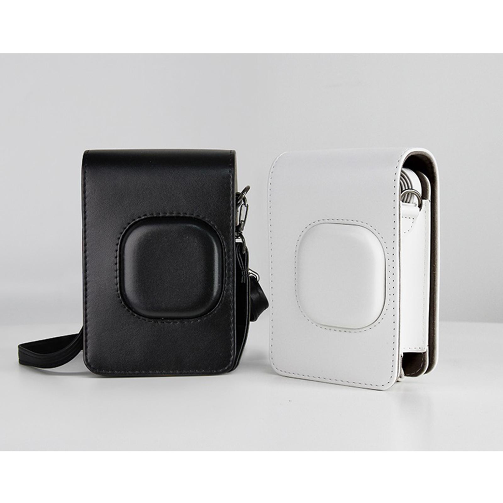 Instant Camera Case Bag for Mini with Detachable Strap White