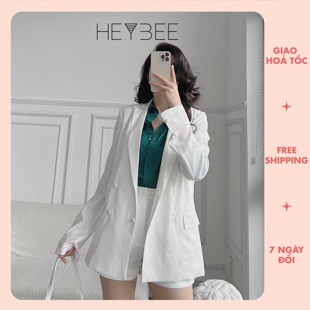 Áo khoác blazer HEYBEE tay dài, chất vải siêu mát - SASHA BLAZER HT725