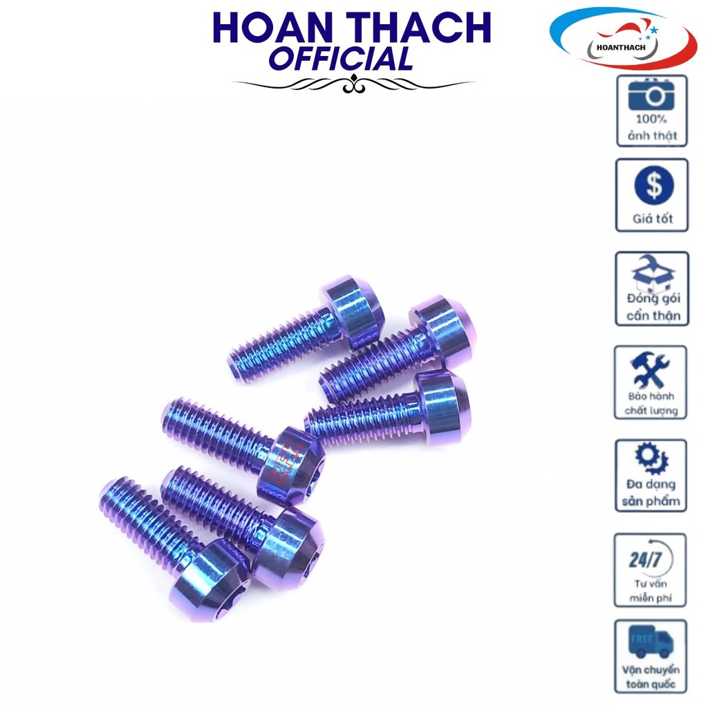 Ốc Gr5 Titan 6L15 Trụ Tím dùng cho nhiều dòng xe SP010498 (giá 1 con)