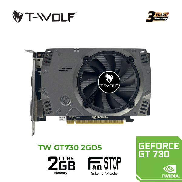 VGA T-WOLF TW-GT730 2G D5 (GT730/2GB/GDDR5/128bit/HDMI-VGA-DVI/1Fan) - Hàng Chính Hãng