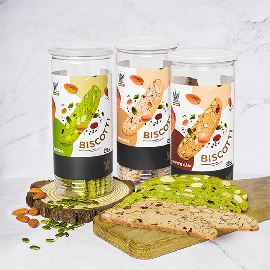 Bánh Biscotti Nguyên cám + Original + Trà xanh Siêu hạt VUA YẾN MẠCH ăn vặt Healthy
