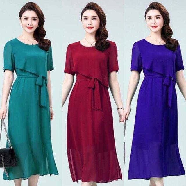 Đầm liền thắt nơ V10