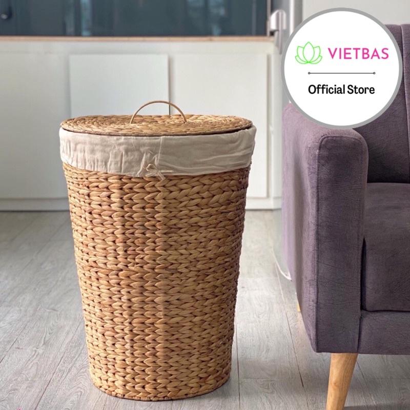 Hộp lục bình có nắp đậy VIETBAS tròn LBK_013