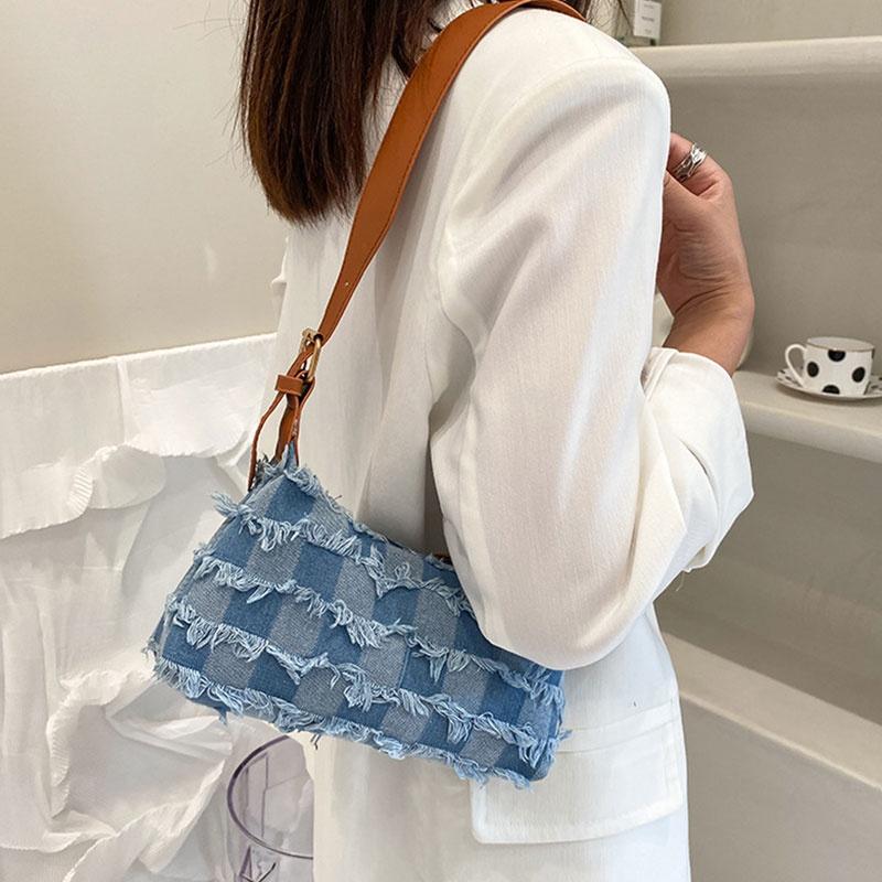Túi Xách Tay Bằng Vải denim Thời Trang Giản Dị Dành Cho Nữ