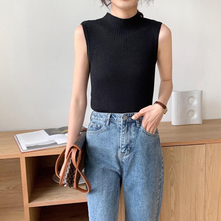 MS615 Áo sát nách cao cổ len tăm basic Quảng Châu