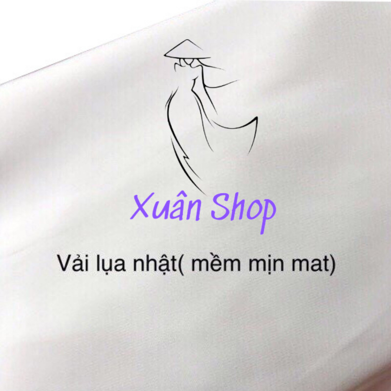 Áo dài trắng học sinh 4 tà lụa nhật / áo dài nữ sinh / áo dài truyền thống