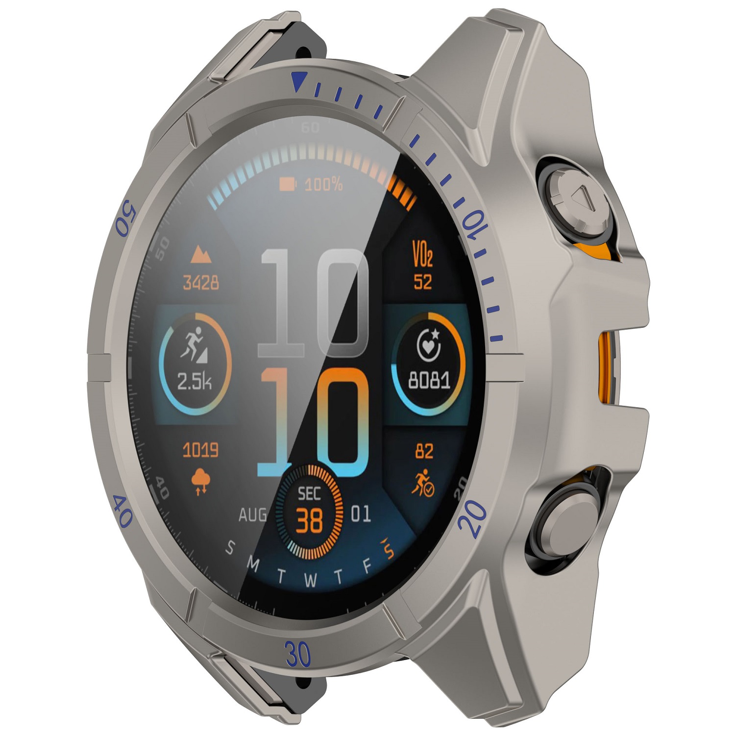 Ốp Case PC Mặt Kính Cường Lực chống va đập cho Garmin Fenix 8 AMOLED / SOLAR Size 43mm/47mm/51mm - Hàng Chính Hãng